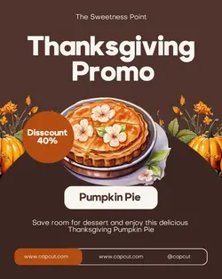 Thanksgiving Special Promo Instagram Post Portrait