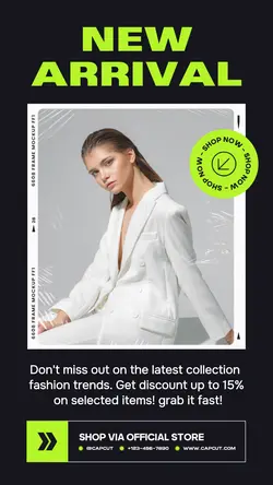 Black and Green Modern Fashion Promotion TikTok