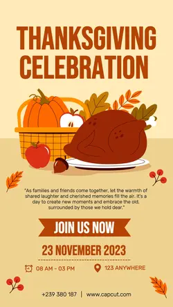 Thanksgiving Day Invitation Instagram Story 