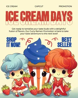 Ice Cream Promotion Sale Instagram Post