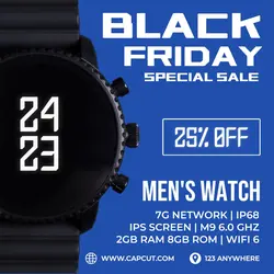 Black Friday Electronic Men Watches Sale IG Story
