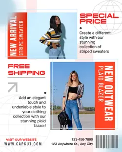 Multi-product fashion Promotion instagram post urban layout