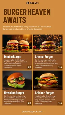 Burger Menu Display Instagram Story