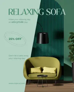 Household Sofa Promotion Green Minimalist