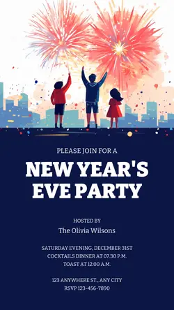 New Year's Party Invitaion Instagram Story