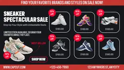 fashion sneaker promotion twitter post