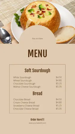 Bakery Menu Instagram Story