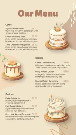 Food Bakery Price List Instagram Story