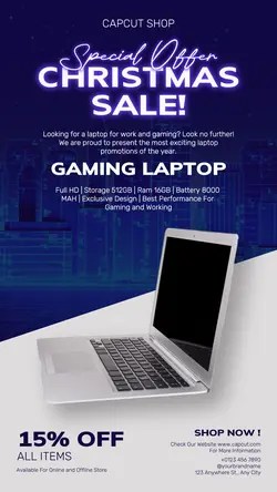 Christmas Electronic Sale Instagram Story