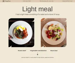 Foods&Beverage Light meal Discount Minimalist