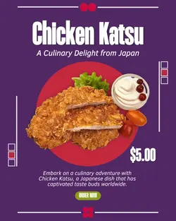 chicken katsu promo for instagram post