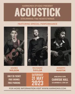 Acoustic Event Show for Social Media Promotion