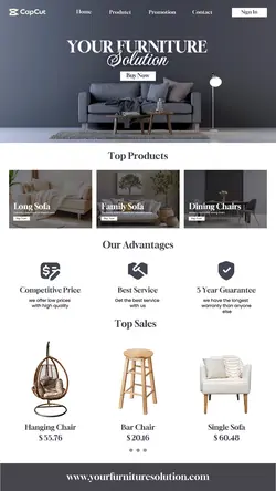 Furniture Product Promotion Page
