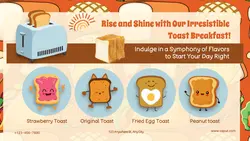 Food & Beverages Toast Cute Menu Product Display