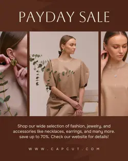 Brown Minimal Fashion Sales Instagram Post
