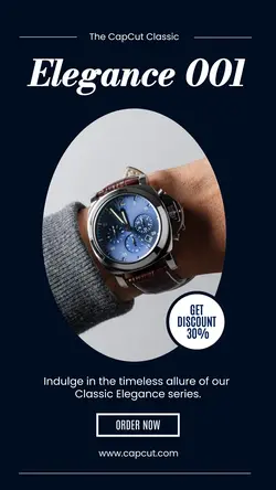 Dark Blue Minimalist Fashion Product Promotion TIktok Post