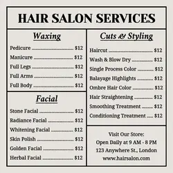 Haor Salon Services Instagram Post