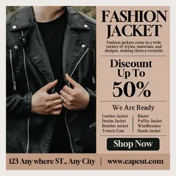 Fashion Jacket Discount Instagram Post