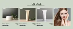 Cosmetics and Personal Care Product Showcase - Minimalistic Style for Facial Care