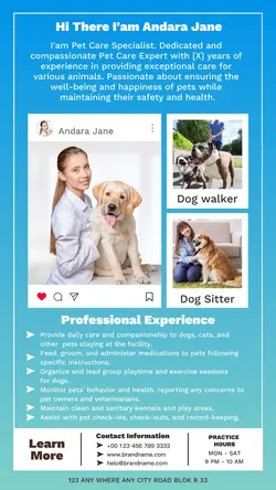 Pet services product display Instagram story