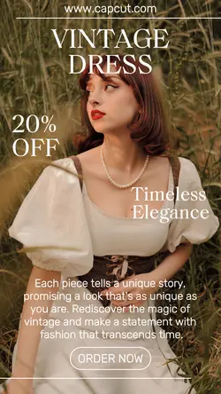 1-Product Image Vintage Dress Instagram Story