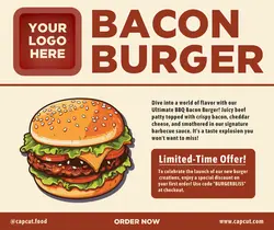 Food Burger Customer Review Display Facebook Post
