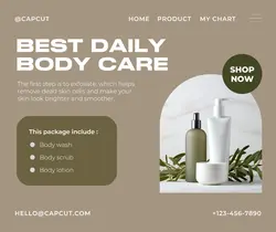 Beauty Body Care Display Product Facebook Post