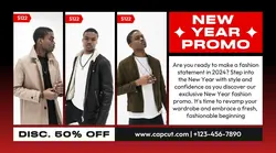 New Year's Day Fashion Promotion Facebook Cover
