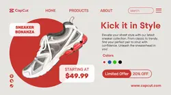 Sneaker Sale Facebook AD Red UI
