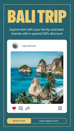 Trip To Bali Minimalist Instagram Story