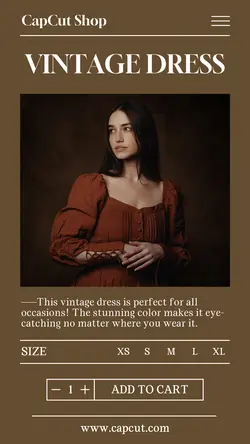Fashion Dress Display Product Instagram Story