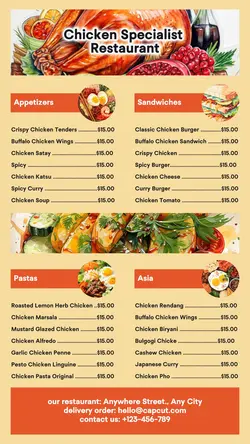 Chicken Specialist Restaurant Menu