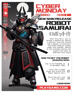 Cyber Monday Game Skin Release Instagram Post