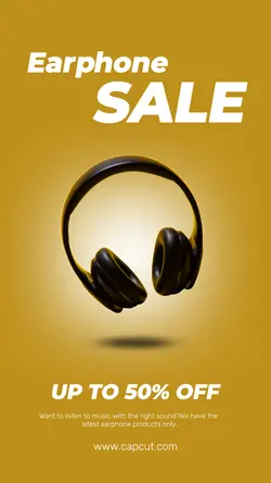 Electronic Earphone Sale Instagram Story