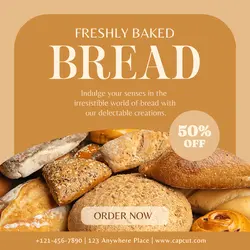 Freshly Baked Bread Instagram Post