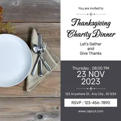 Thanksgiving Dinner Invitation Instagram Post