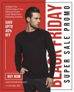 Black Friday Fashion Promo Instagram Portrait