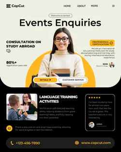 Education Events enquiries Branding Modern