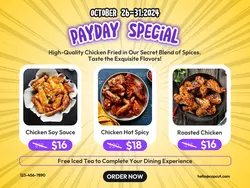 Food and Beverage Chicken Payday Special