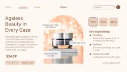 Beauty Product Display Beige Web Facebook Cover