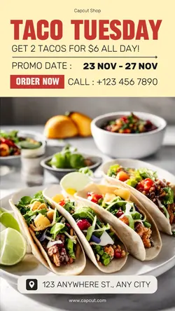 Food Taco Tuesday Promo Instagram Story