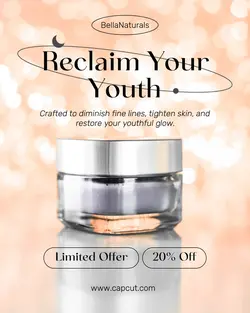 Beauty Promotion Instagram Portrait Gold