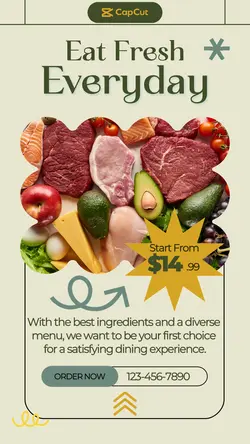 Food & Beverage Eat Fresh Everyday Instagram Story