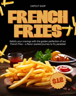 French Fries Food Promotion Instagram Post