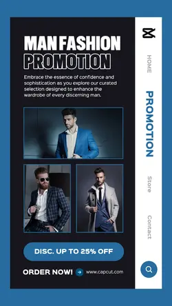 Man Fashion Promotion UI Style Story