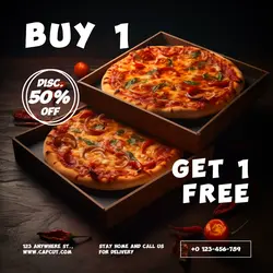 Food Spicy Pizza Promotion Template