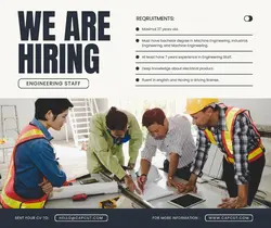 White Modern Hiring Facebook Post