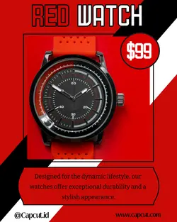 Fashion Industry Accessory Red Watch Instagram portrait