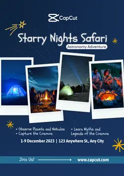 Campus event activity poster astronomy night workshop portrait