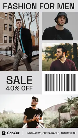 Men Fashion Sale 4 Product Display